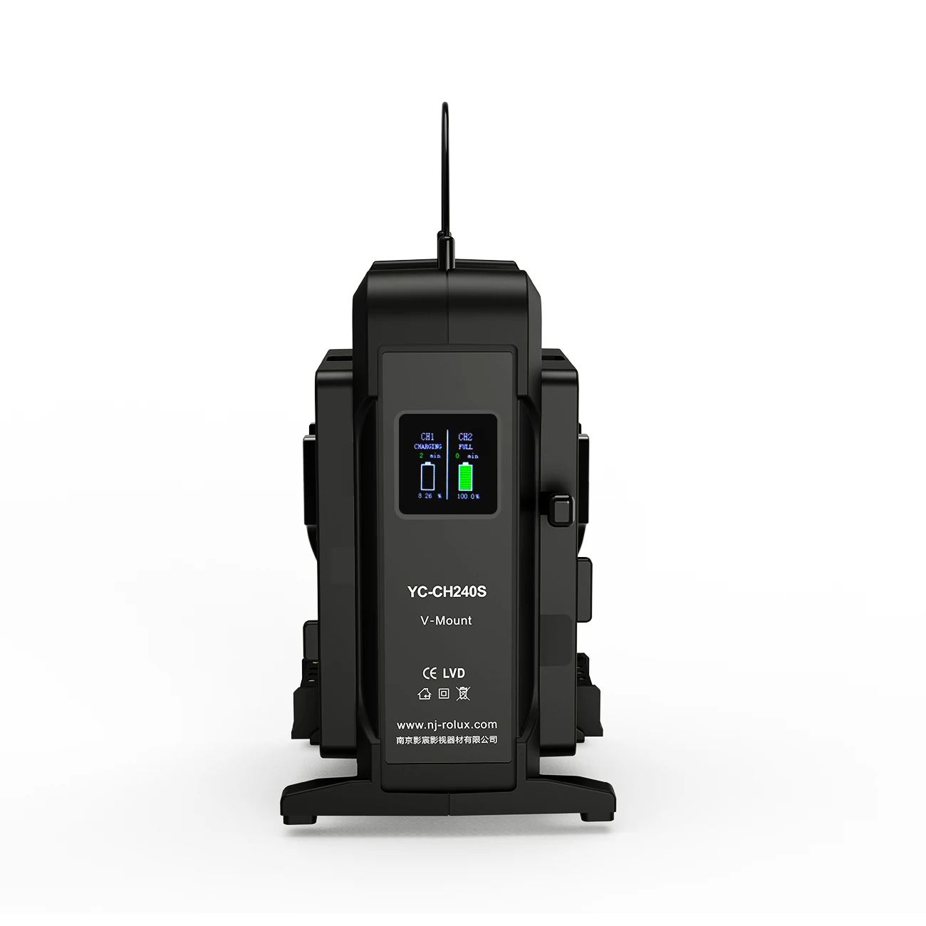 Self-Adaptive Dual Channel Smart Charger 2-Channel Dual Anton Bauer Mount 100W Output Power for Gold Mount Camera Battery AC