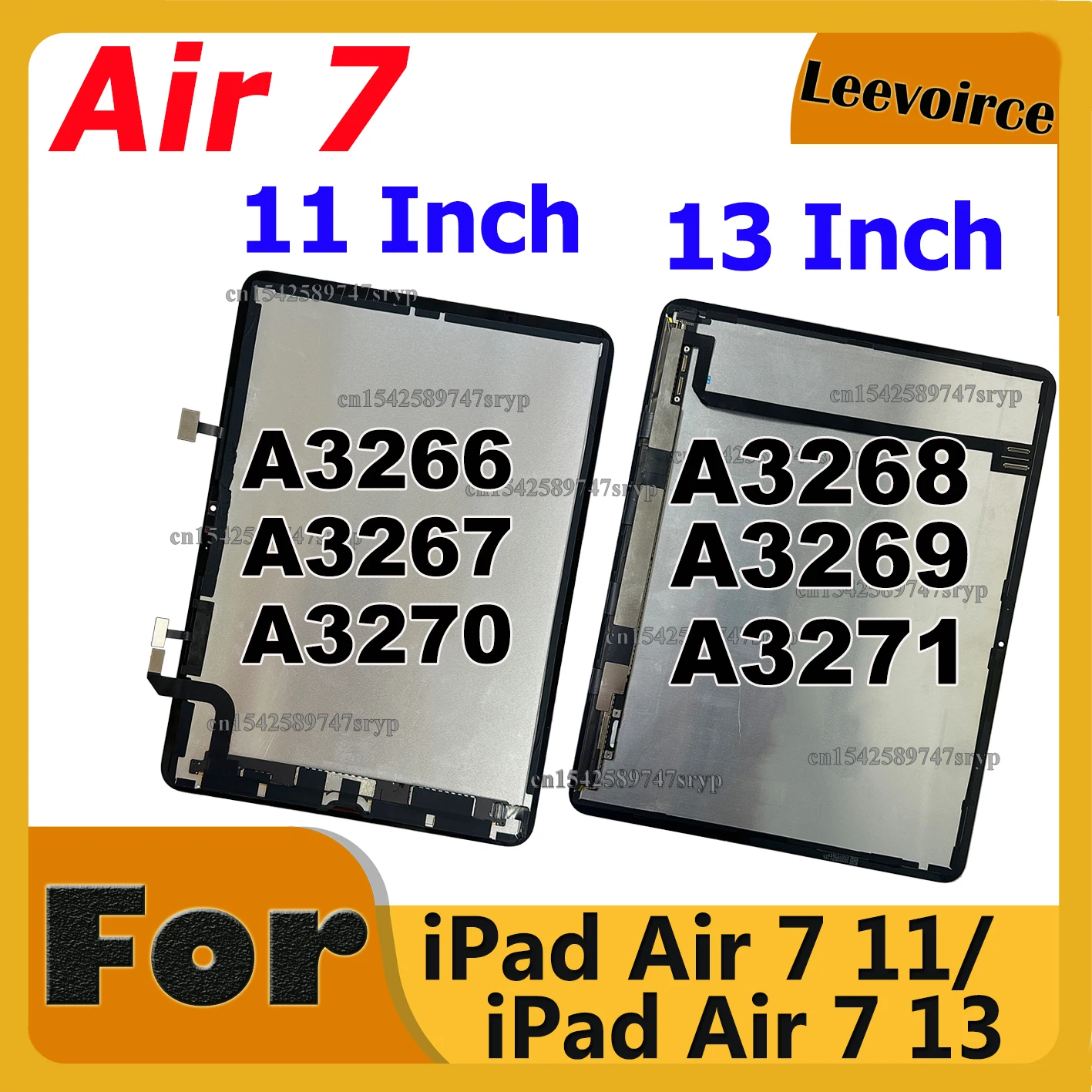 2025 Lcd For iPad M3 Air 7 A3266 A3267 A3270 A3268 A3269 A3271 LCD ...