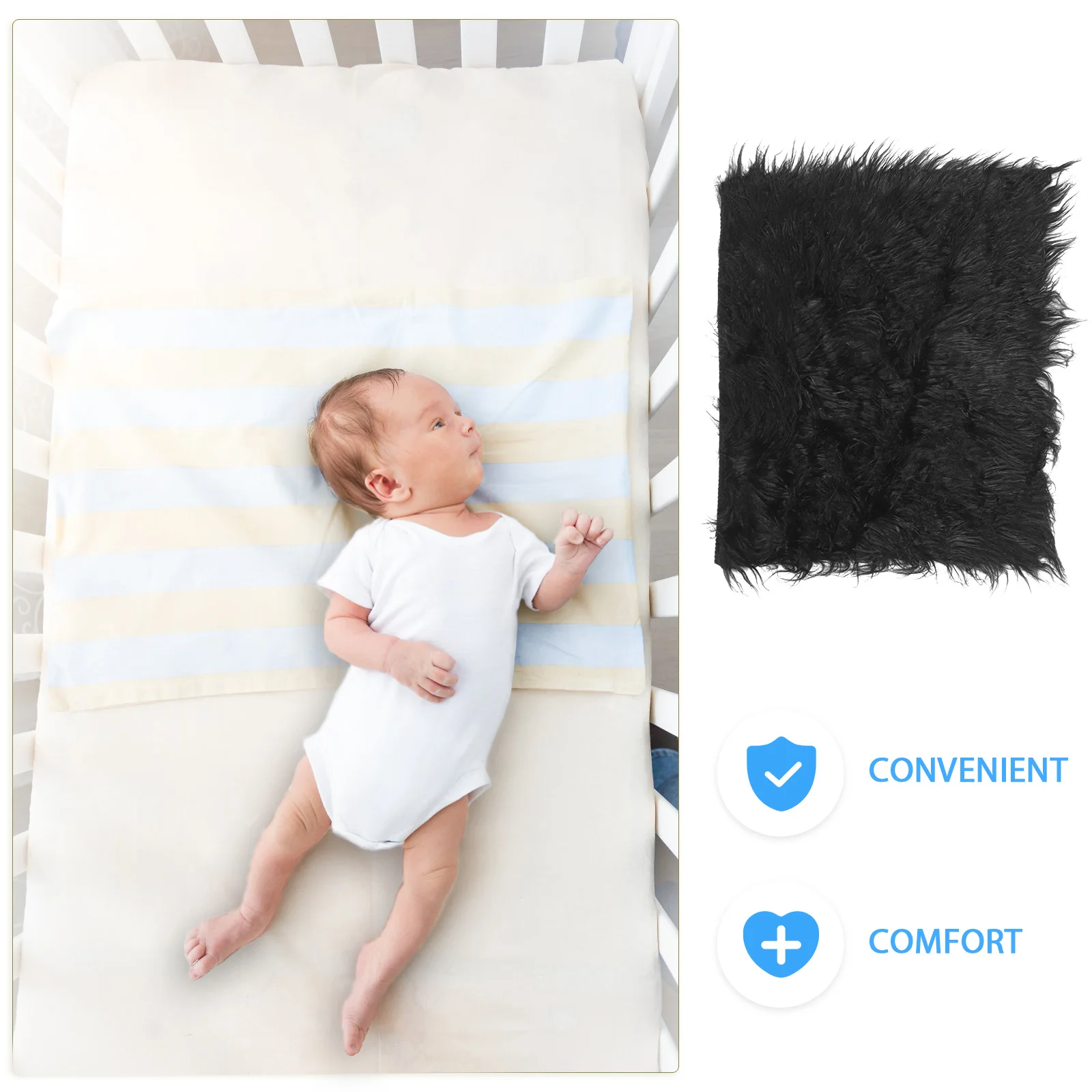 

Infant Photography Mat 20 Wide by Long Purple Synthetic Backdrop Soft Touch Baby Photo Props No Fading Shedding