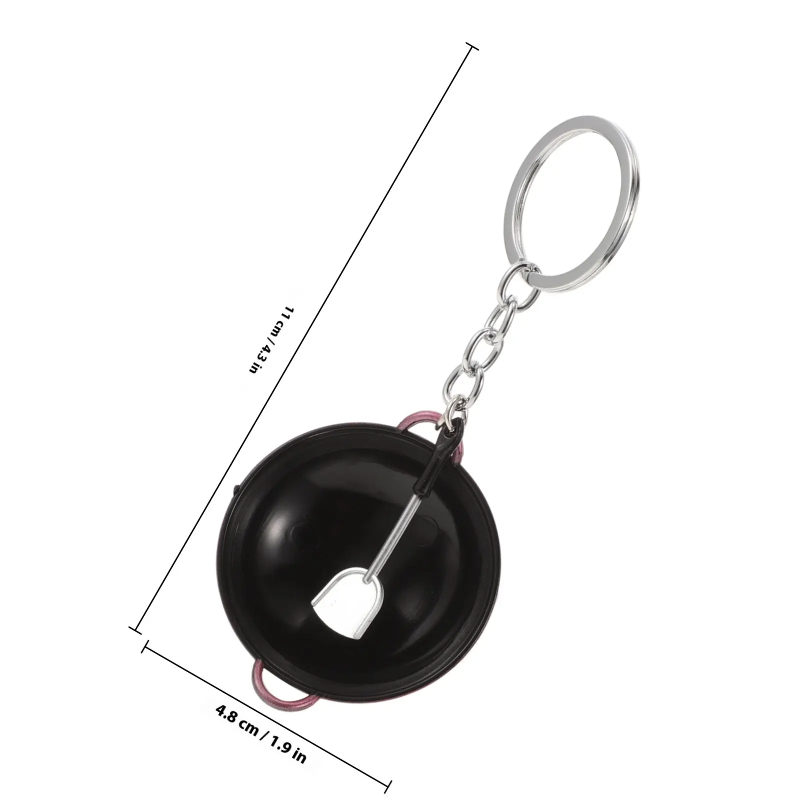 Unique Chef Spoon Keychain Polished Iron Acrylic Backpack Charm Creative Culinary Key Ring Baking Lover Chef Accessories Kitchen - view 4