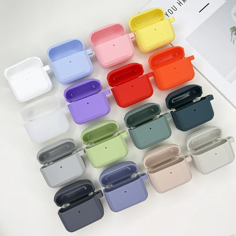 لينة سيليكون سماعات حالات ل Airpods برو 2 Airpods حافظة سماعات الرأس حافظة واقية ل أبل Airpods 4/3 Airpod يغطي