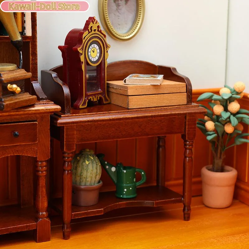 1:12 domek dla lalek miniaturowa toaletka biurko stół meble model domu wystrój zabawki akcesoria do domku dla lalek