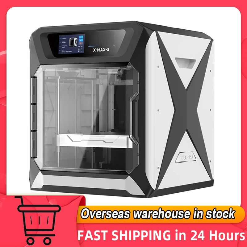 QIDI MAX3 3D Printer 600mm/s Fast Print with 12.8×12.8×12.4'' All-Around Size 5.0'' Touchscreen Support Fully Automatic Leveling