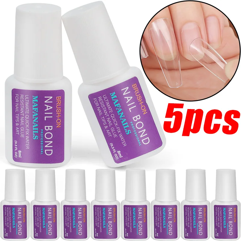 Pegamento para uñas postizas multifunción, herramienta de manicura de Gel fuerte, para extensión acrílica, DIY, 1/5 piezas