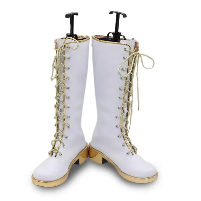 Chaussures de Cosplay Anime Rumi pour femmes, bottes en cuir PU
