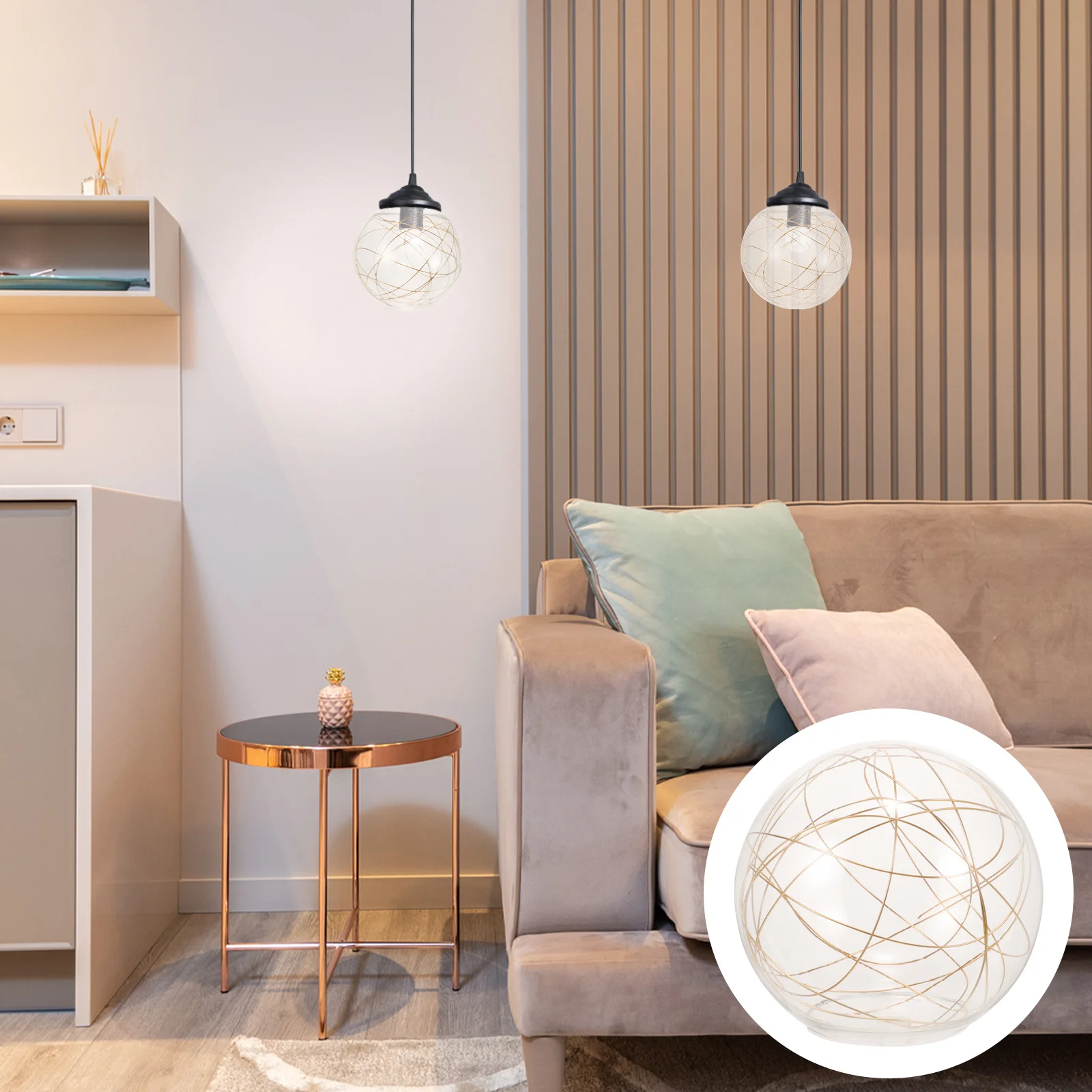 

Glass Ball Lampshade Replacement Small Decorative Lamp Shade Cover for Home Ceiling Light Pendant Lamp Glass Lampshade