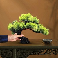 Simulated Welcome Pine, Green Plants, Leaves, Potted Plants, Fake Pine Trees, Props, Bonsai Decorations