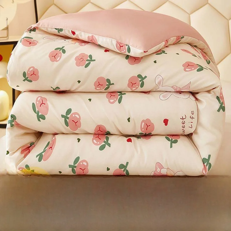 

Зимнее одеяло, теплое хлопковое одеяло, одеяло для студенческого общежития, однослойное, универсальное для весны и осени, покрывало для контроля тепла...