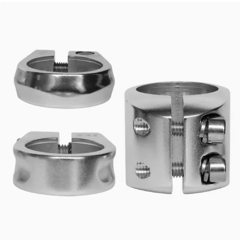 Bicycle retro steel tube car dead fly polished silver 28.6/31.8 double-layer locking seat pipe clamp code
