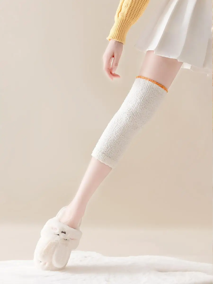 Thickened Fleece Knee Pads Women's Winter Warm Knee Warmers Pregnant Women's Joint Protection Home Use Protective Gear