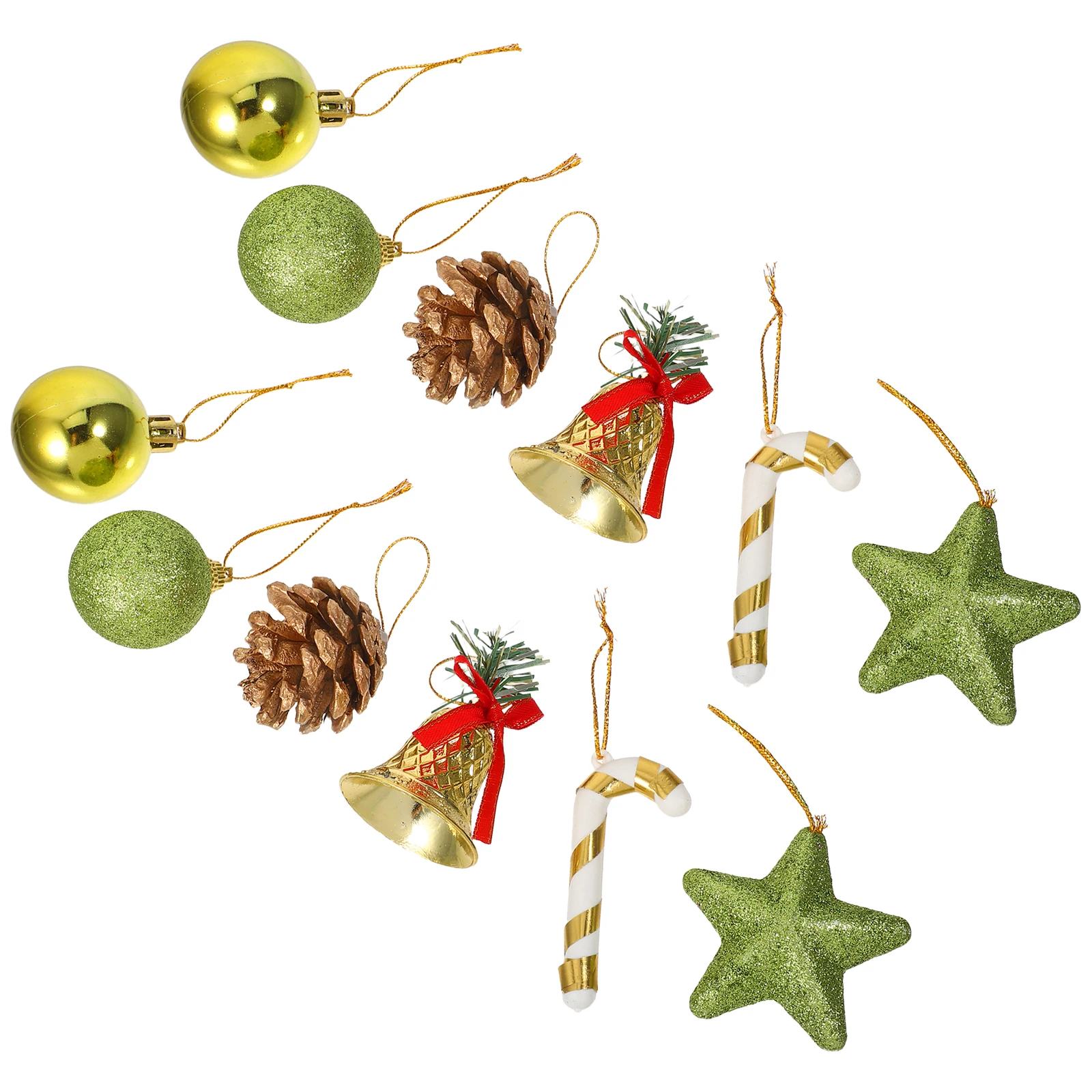 

41 Pcs Christmas Decorations Ornaments for Tree Wedding Party Shatterproof Baubles Mini Pine Cone Pendant Holiday