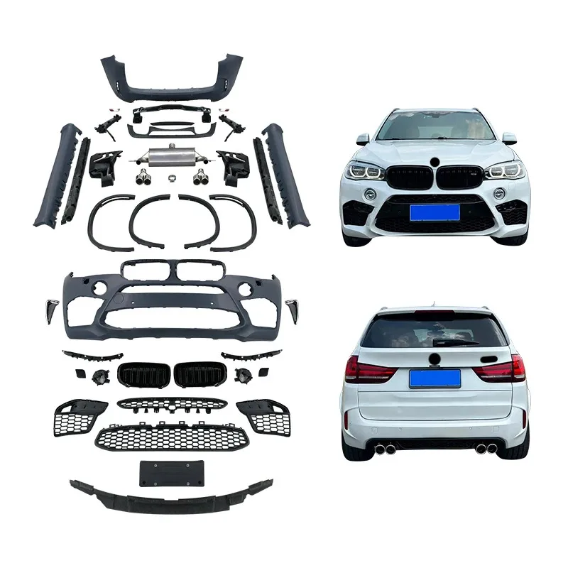 

2013-2018 for X5 F15 Upgraded Body Kit with Front & Rear Bumpers Front Engine Hood Tail Throat Fog Light Cut-Outs