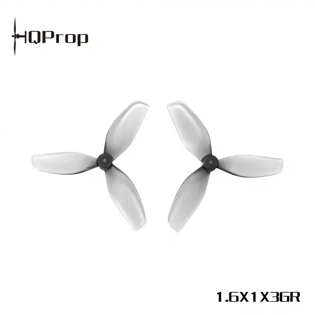 10Pairs HQProp U1.6X1X3GR-PC 1.6 Inch 40mm 3-Blade PC Propeller 2CW 2CCW 1/1.5mm Multi Bore Ultralight Whoop FPV Drone Props