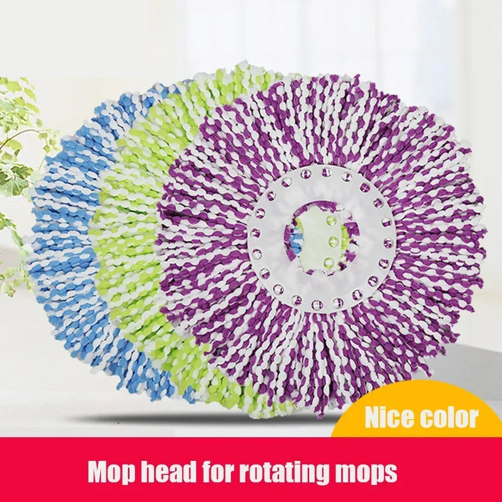 Microfiber Mop Head Rotating Rag, Round Squeeze Mop, Refill Replacement Cloth for Floor Wash, Household Cleaning Tools, 1-5Pcs