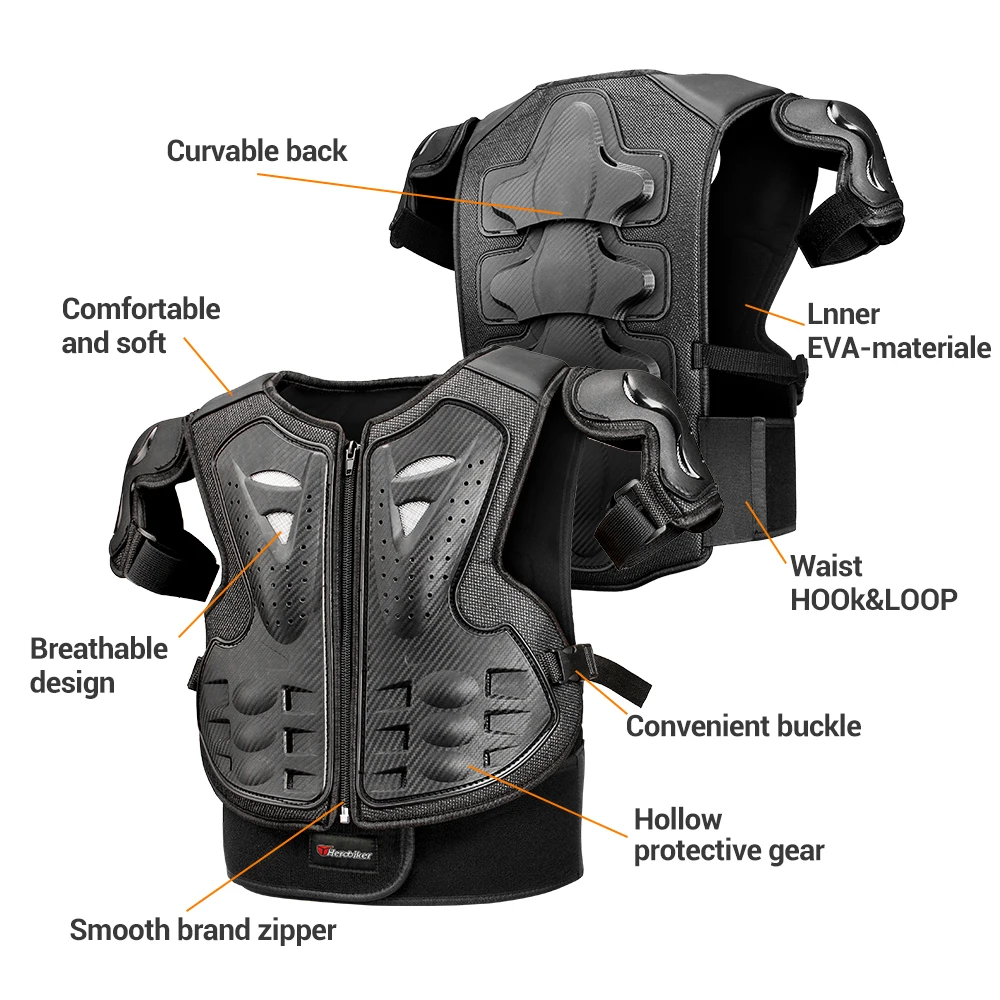 Children's Motorcycle Armor Extreme Sports Knee Elbow Protection Anti Fall Anti-collision Motorcycle Vest Motorcycle Equipment