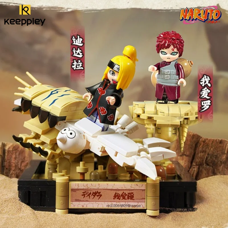 Keeppley Naruto Anime-Szenen-Serie Bausteine Uchiha-Brüder-Showdown Montage-Modell Spielzeug-Ornament Geschenk