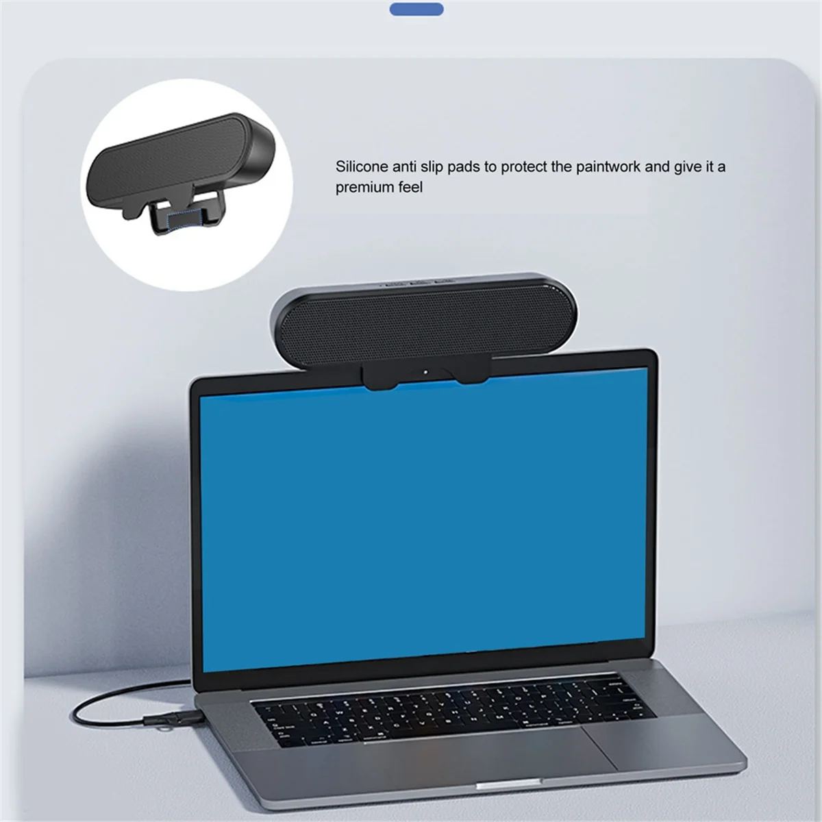 

2025+ PC Speaker Desktop Computer Speaker Easily Clamps Display Volume Control Laptop Speaker Mini Sound Bar Desk Speaker