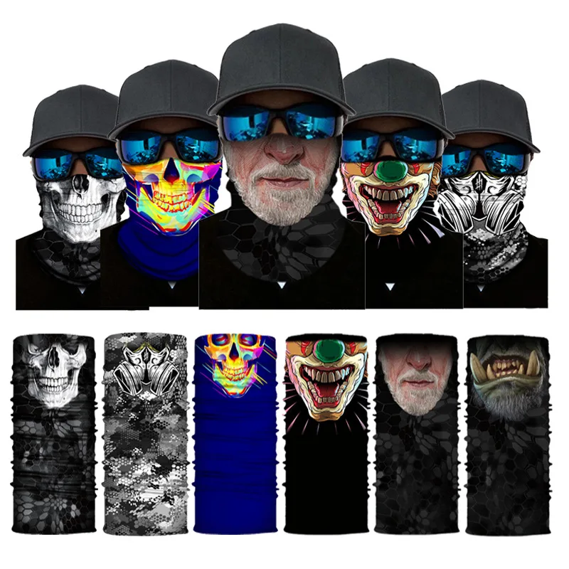 Camouflage Cycling Face Mask Scarf Neck Gaiter Men Seamless Bandana Women Headband Balaclava Tube Face Shield