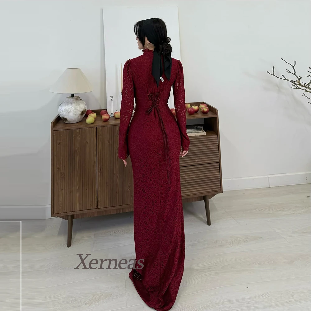 Op maat gemaakte charmante avondjurken voor speciale gelegenheden Trouwjurk met volledige mouwen voor dames Feest Lange vloerlengte galajurk