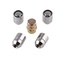 Wheel Nut Lug Anti Theft Security Lock 4Pcs M12x1.5 Universal Alloy Steel 4+1