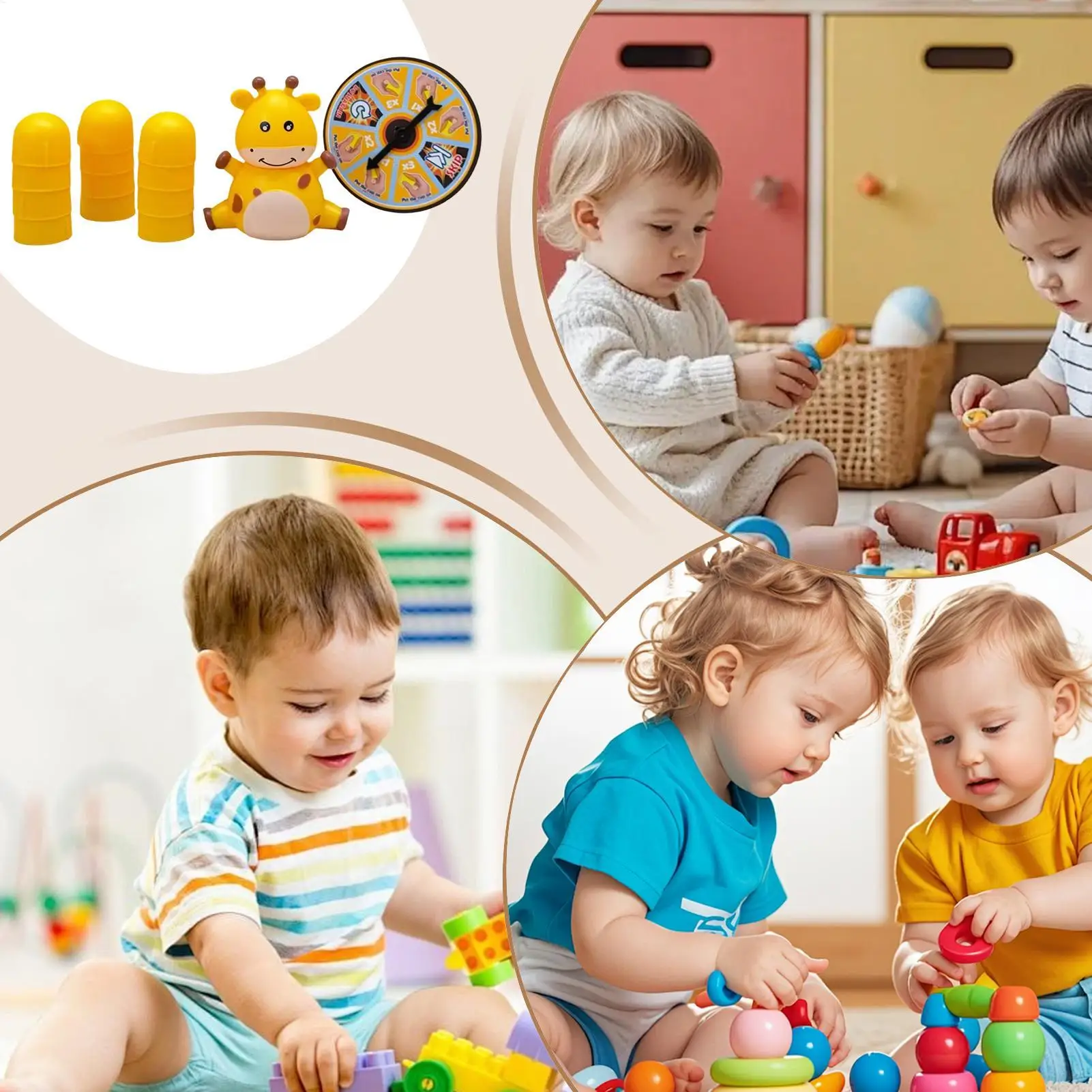 Stacking Cups For Kids Interactive Giraffe Fun Educational Game Balance Challenge Stacking Cups For Classroom Kindergarten