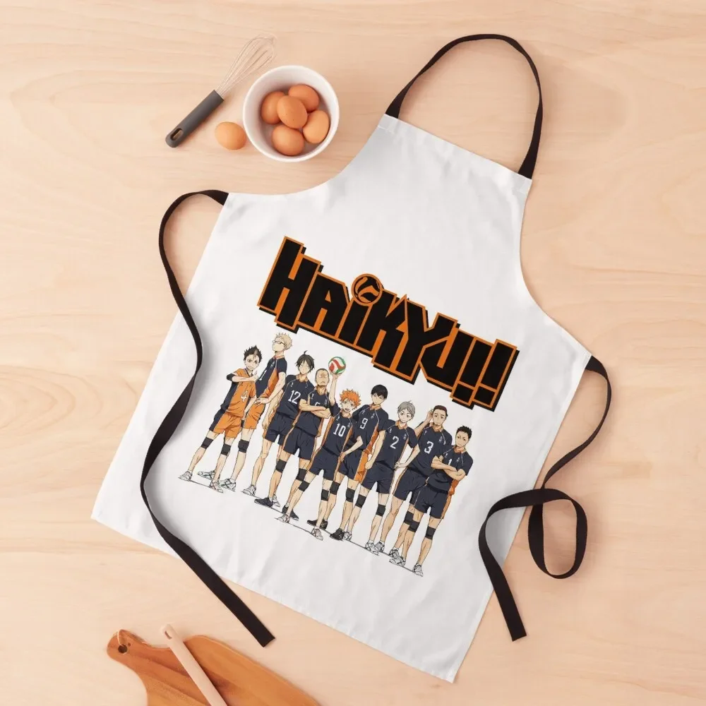 

Volleyball Anime Apron Woman Kitchens Kitchen Household Items Women's Kitchen with personal logo Apron