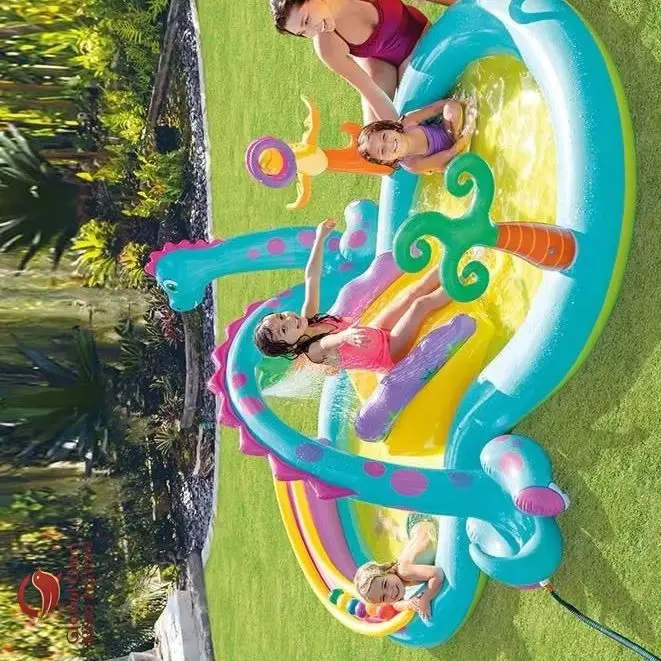 Inflatable Kids Swimming Pool Ocean Ball Pit Water Play Slide for Toddlers & Babies Household Home Water Park Fun