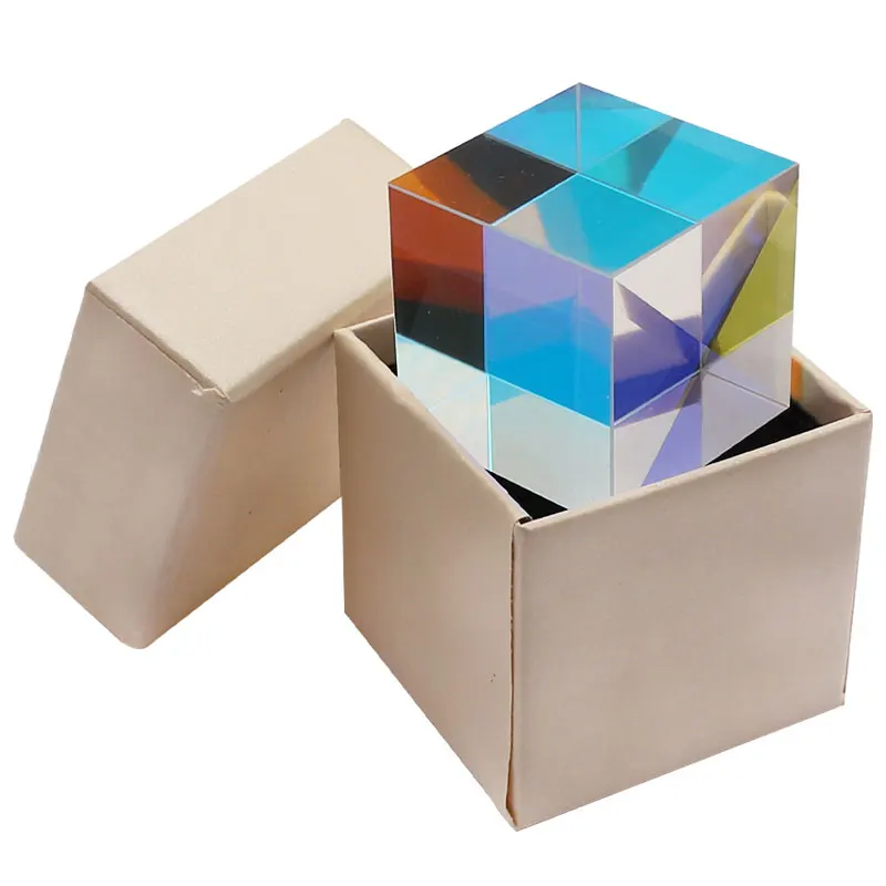 X-Cube Prism RGB Combiner Splitter Cross Dichroic Prism Decoration Physics Teaching Tools Photograph Research Educational Gift