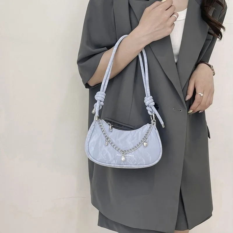 حقيبة كتف للنساء حقيبة كروس أنيقة وبسيطة تحت الإبط حقيبة متعددة الاستخدامات للنساء والفتيات