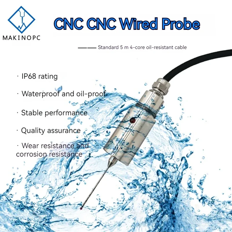 Hot Sale Universal IP68 Stainless Steel 316 CNC Machine Tool High Precision Wired Probe Sensor with LED Indicators MP25-1