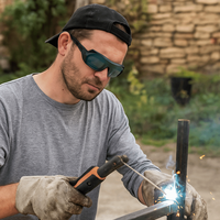 Solar Powered Automatic Dimming Welding Glasses Anti-glare Anti-Scratch Argon Arc Welding Glasses with Headband Auto Darkening