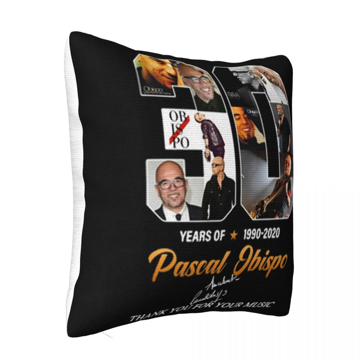 30 Years Of Pascal Obispo 1990'2020 Thank You For Your Music Streetwear Hot Halloween Pillow Case