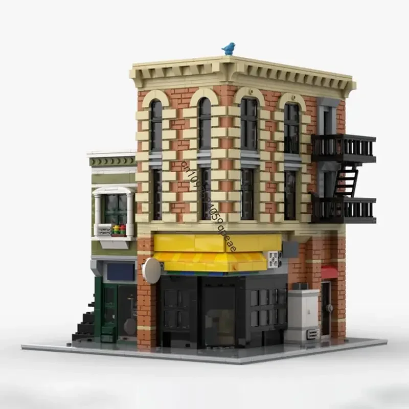 

Новый 2355 шт. город хит продаж вид на улицу Moc модульный уголок Deli продуктовый заказ головоломка Diy креативные идеи детские игрушки подарки на день рождения