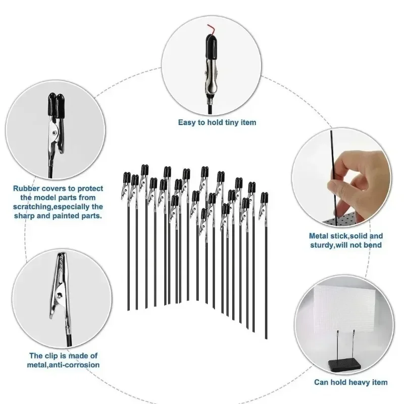 5-30PCS Magnetic Flexible Alligator Clip Electric Test Crocodile Clip for DIY Note Card Clamps Kitchen Menu Holder Photo Clips image 6