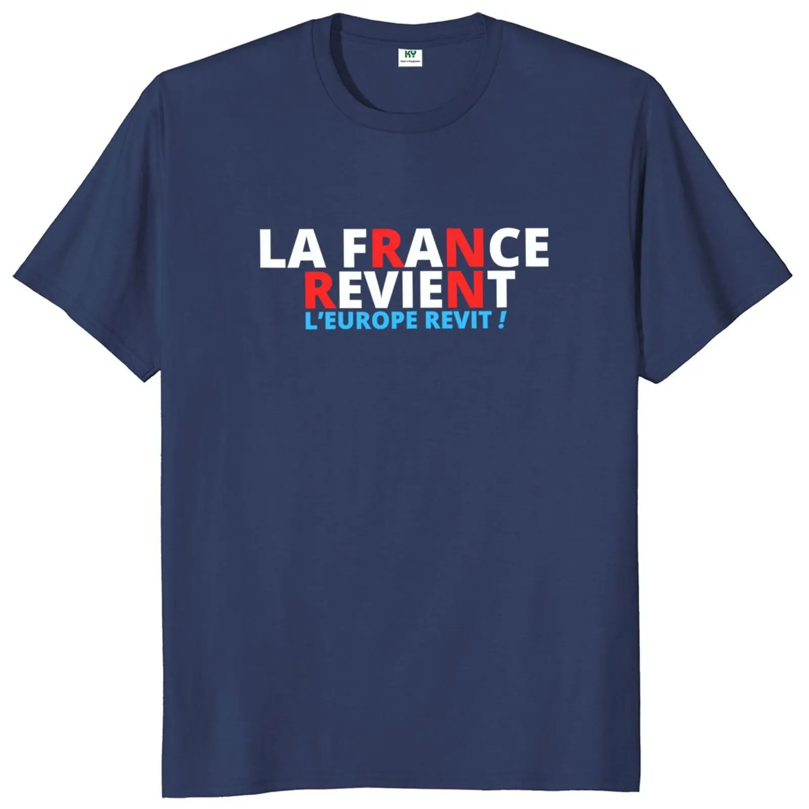La France Revient T Shirt Bardella Slogan Fans Gift Tee Tops EU Size 100% Cotton Soft Unisex O-neck Casual T-shirts EU Size