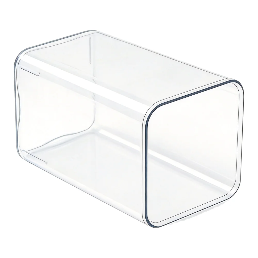 Transparent Square Flower Bucket Made from For acrylic for Deep Water Vase Use with Stable Square Base and Polished Edge Detail