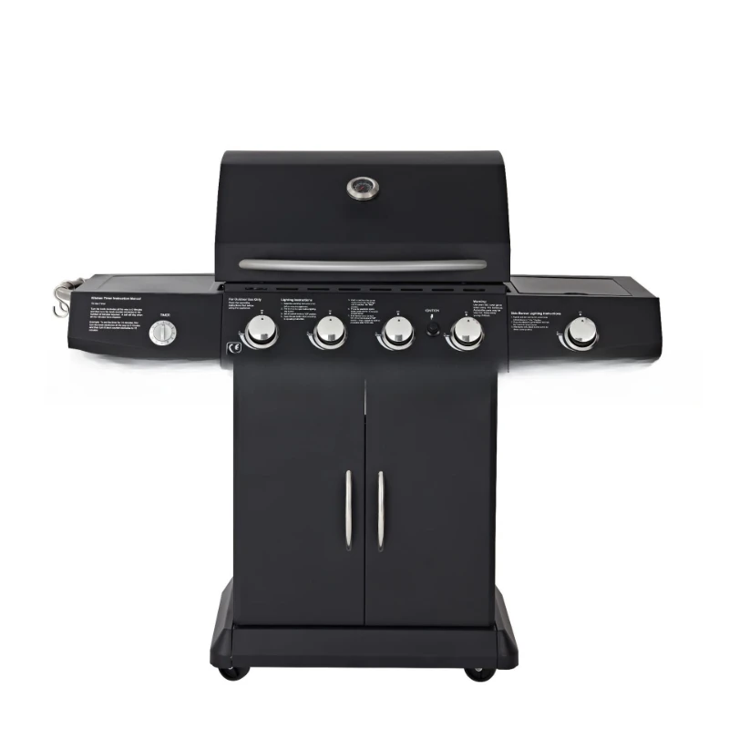 Gas barbecue grill Outdoor household smokeless liquefied gas Multifunctional thickened barbecue grill Garden gas stew oven