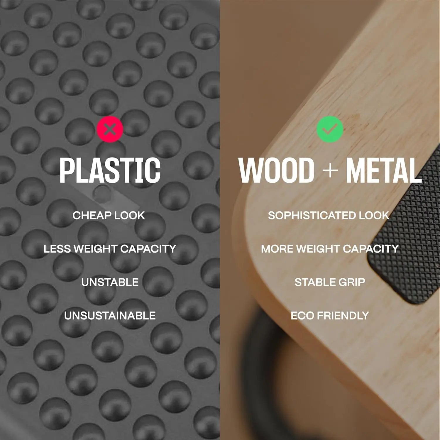 Adjustable Foot Rest for Under Desk at Work - Ergonomic Foot Rest Under Desk Foot Stool - 7 Adjustable Angles Wood Under Desk