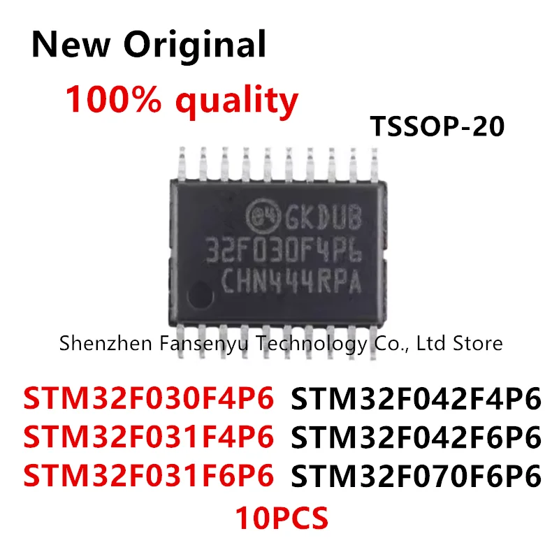 

(10piece)100% New STM32F030F4P6 STM32F031F4P6 STM32F031F6P6 STM32F042F4P6 STM32F042F6P6 STM32F070F6P6 TSSOP-20 Chipset.