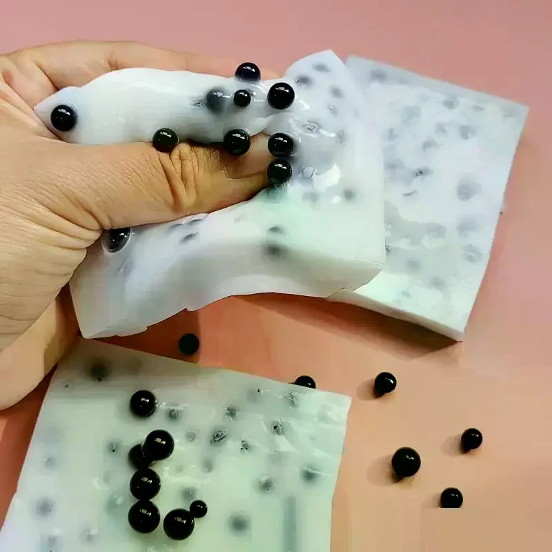 Jouet à presser à Texture Squishy, 2 pièces, conception sensorielle, jouet réutilisable, Fidget Super doux, soulage l'anxiété