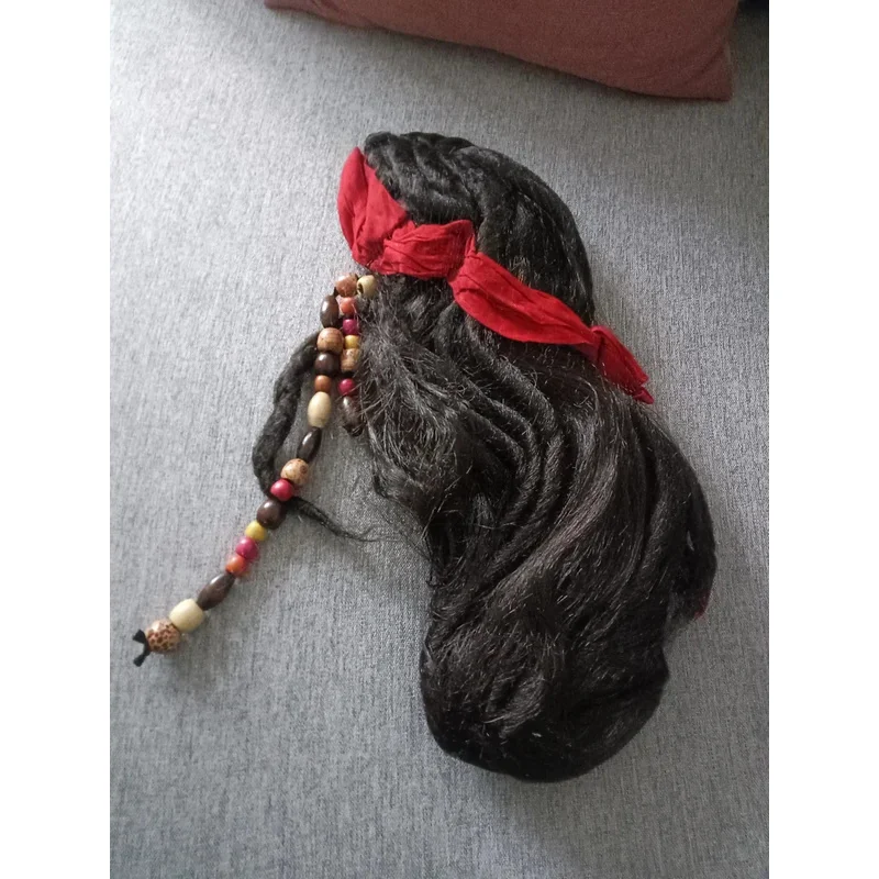 캡틴 모자 할로윈 해적 코스프레 헤어 장식 화려한 가발 헤드웨어 잭 코스튬 액세서리;3.k'6;d.a;