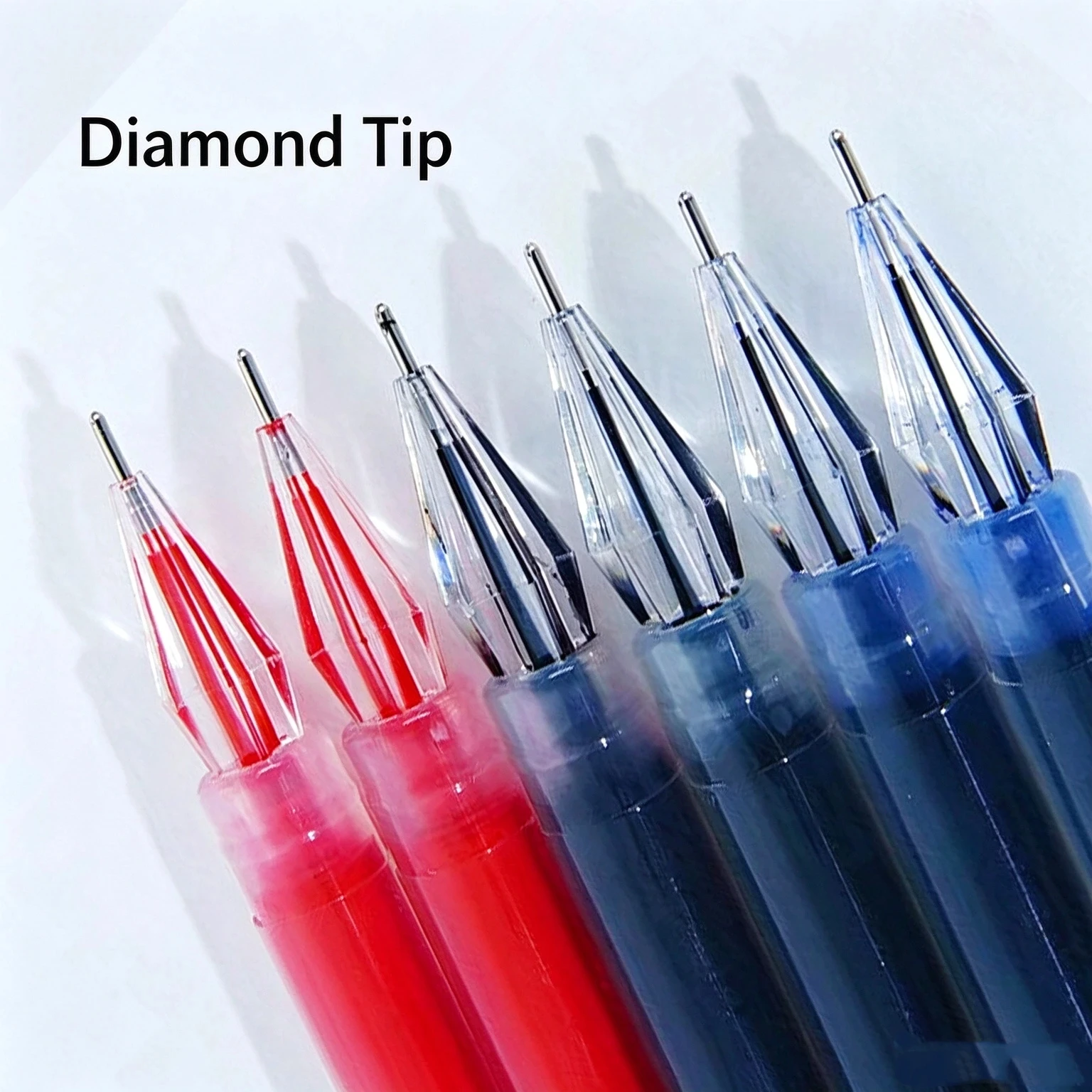 Diamond tip gel pen fine tip pen 0.5mm large capacity black/blue/red ink examination signature writing school office supplies