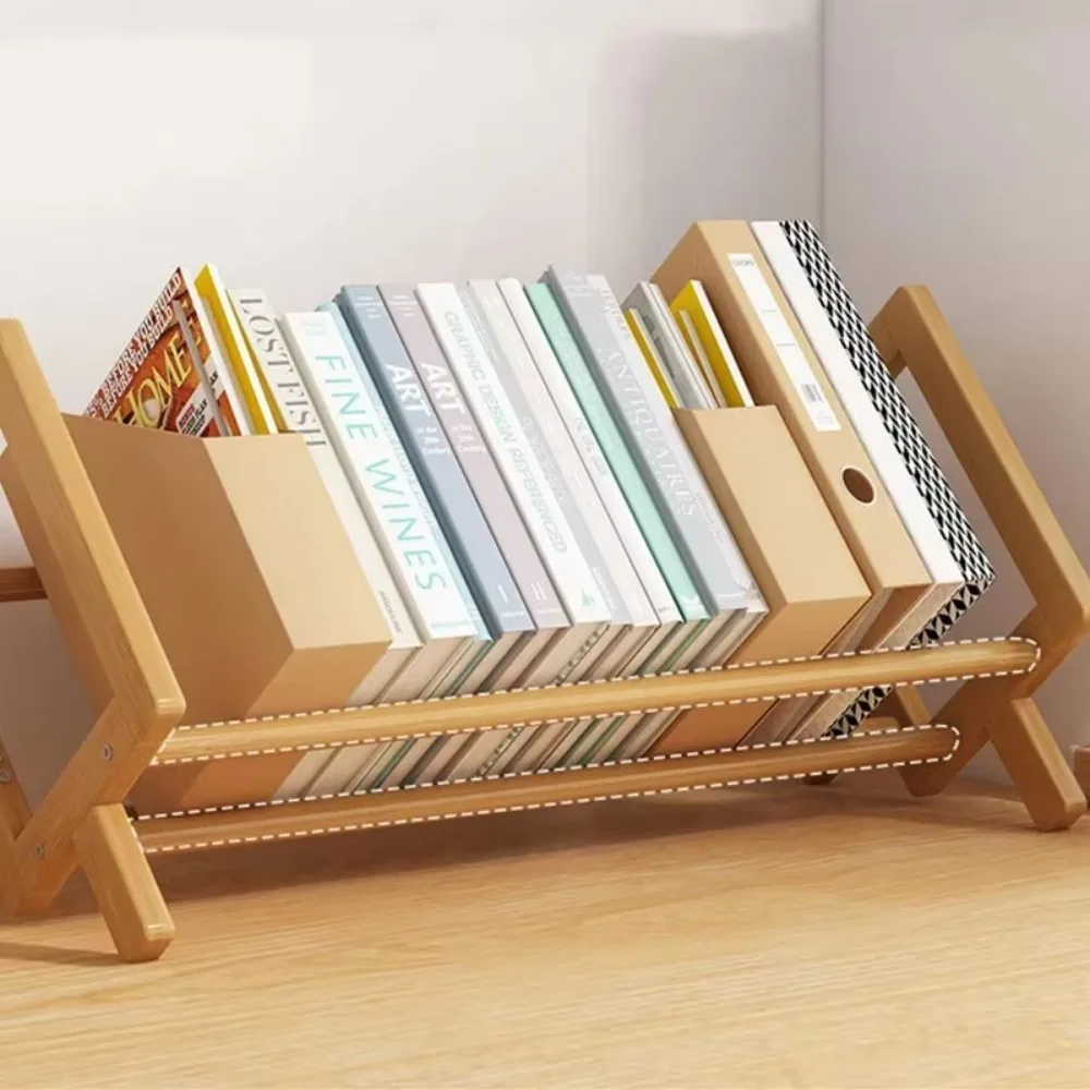 Simple Desktop Bookshelf Magazine Rack Student Economy Stand Utility Organizer Shelves Office Documents Books Storage Shelves