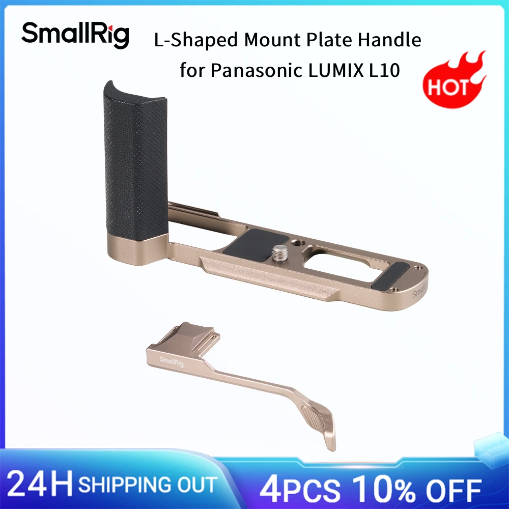 Image of SmallRig L-förmiger Haltegriff für Panasonic LUMIX L10, Titan-Griff mit integriertem Silikon und Arca-Swiss Schnellwechselplatte