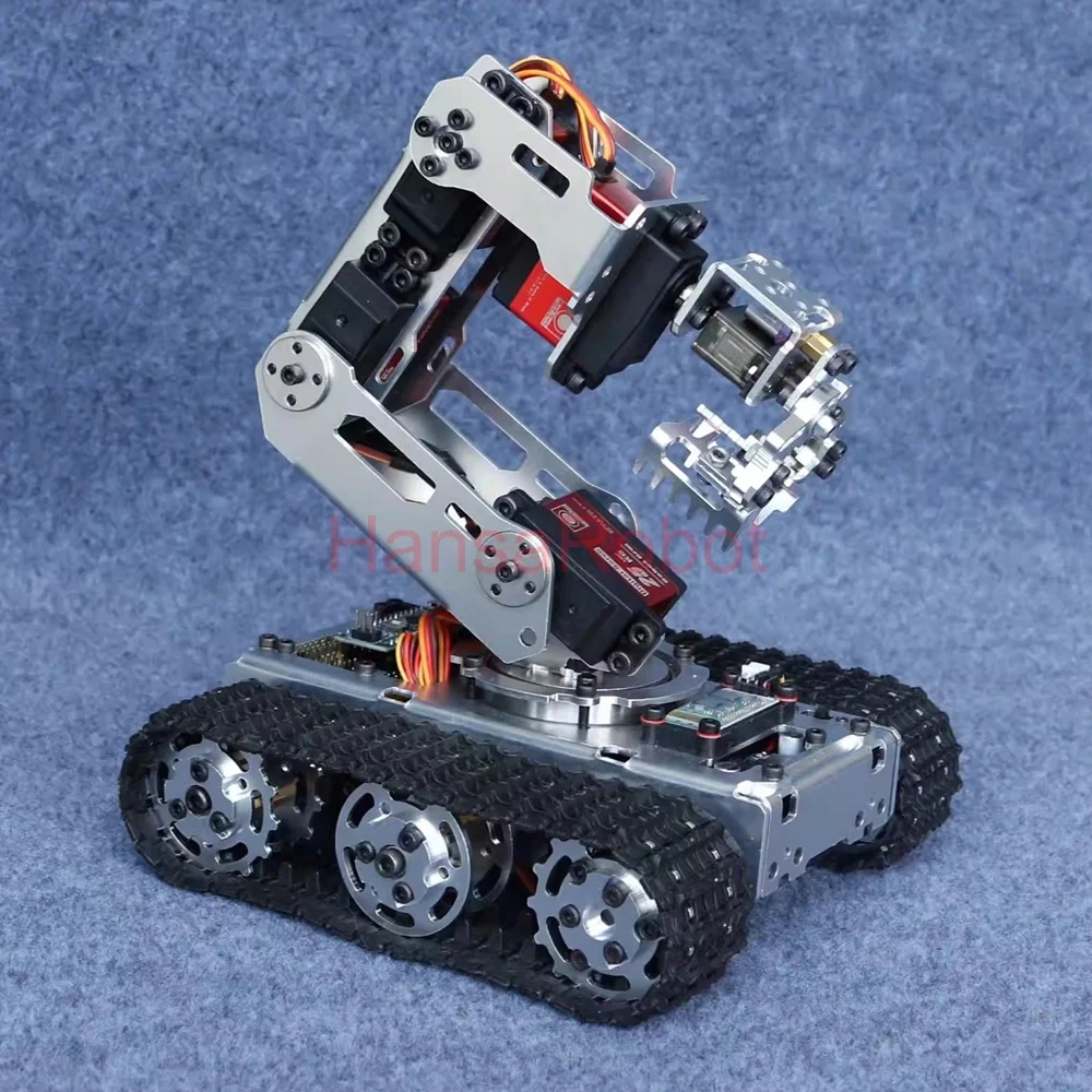 Arduino APP Mobiler Roboterarm mit Tankgehäuse, Auto-DIY-Roboter mit 20 kg digitalem Servomotor, DIY-Vorbauspielzeug