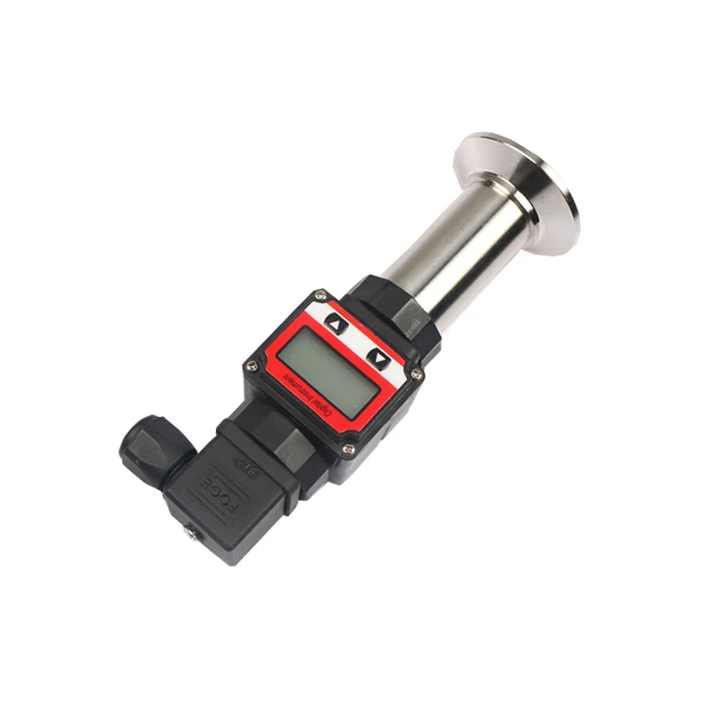 LED LCD Digital Hygienic Diaphragm Pressure Transmitter 20bar Clamp Flush Flat Pressure Sensor with for Food Pharmaceutical Use