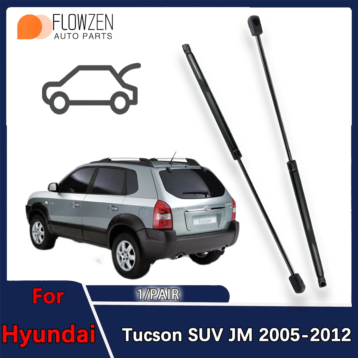 

Газовые стойки багажника, пружинная планка для Hyundai Tucson SUV JM 2005-2012, задняя амортизационная стойка, прижимная штанга OE 817712E000 81771-2E000
