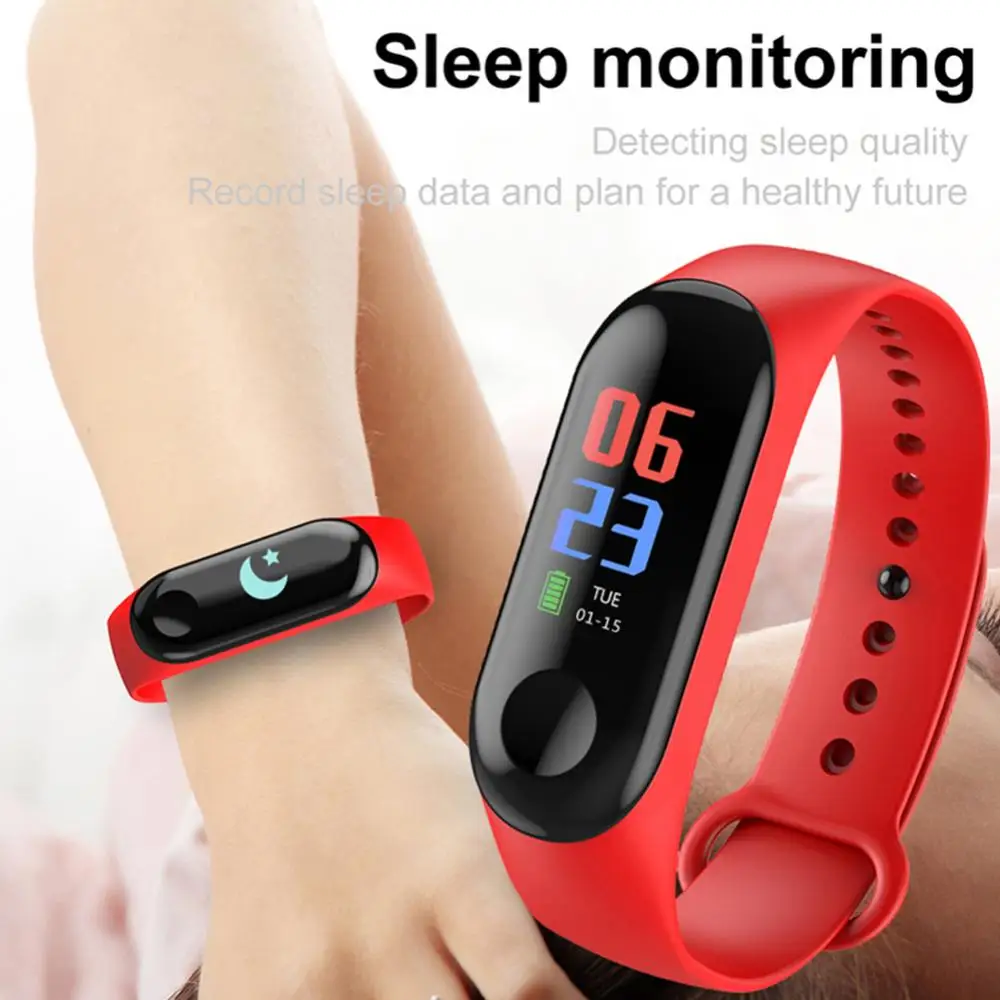 M3 Plus Smart Bracelet Heart Rate Blood Pressure Health Waterproof Smart Watch M3 Pro Sport Watch Wristband Fitness Tracker