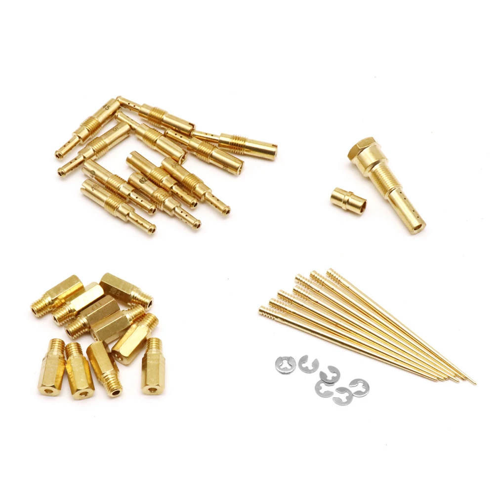 30pcs/set Set Carburetor Super Repair Kit for Keihin PE 26-28 PWK 21 24 26 28 30 32 34 Main Jet Slow/Pilot Jet Holder Needle
