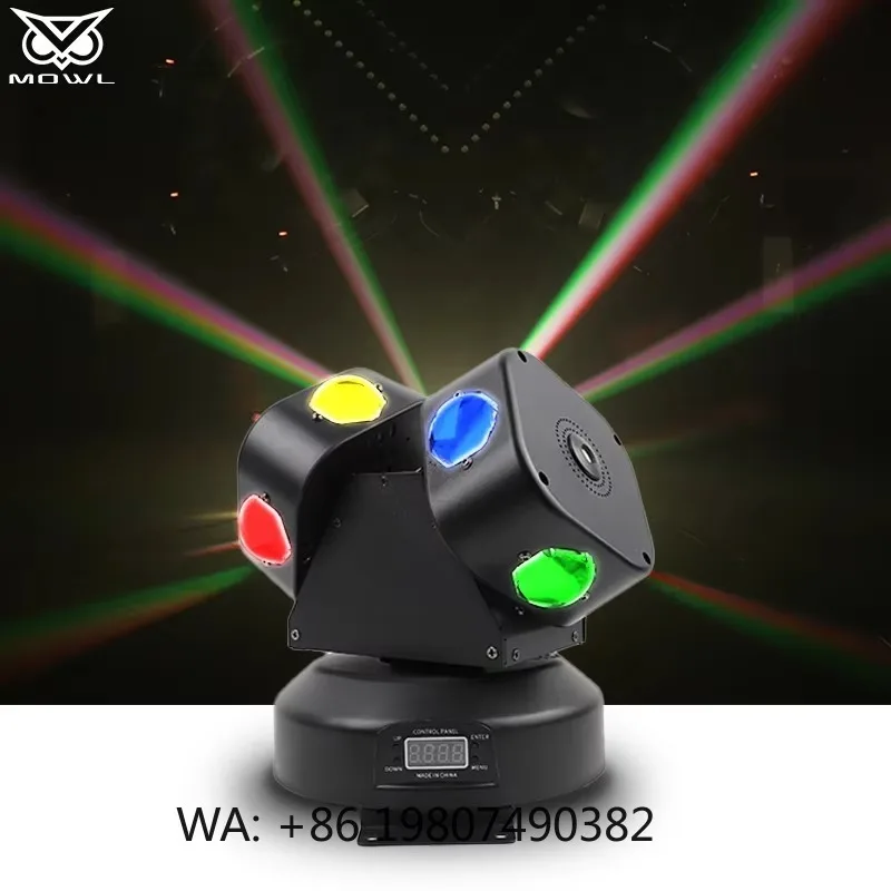 Dual Head 8x10W RGBW Rotating LED Beam  Moving Head Projection Light for Disco Room Party Stage Atmosphere